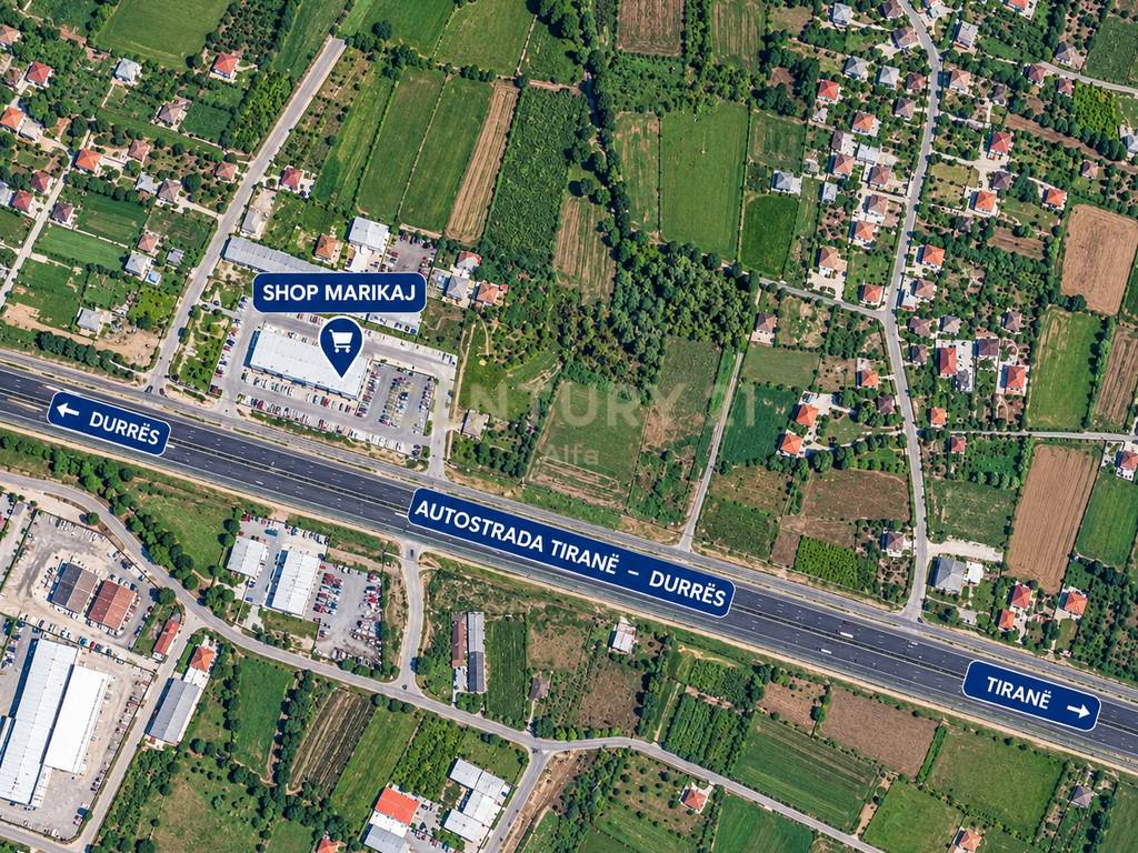 SHITET TOKË PRANË SHOP MARIKAJ – AUTOSTRADA DURRËS–TIRANË!
