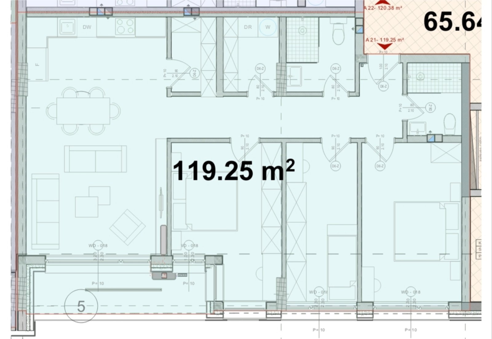 Banesë në shitje 119.25m² në lagjen Kalabria