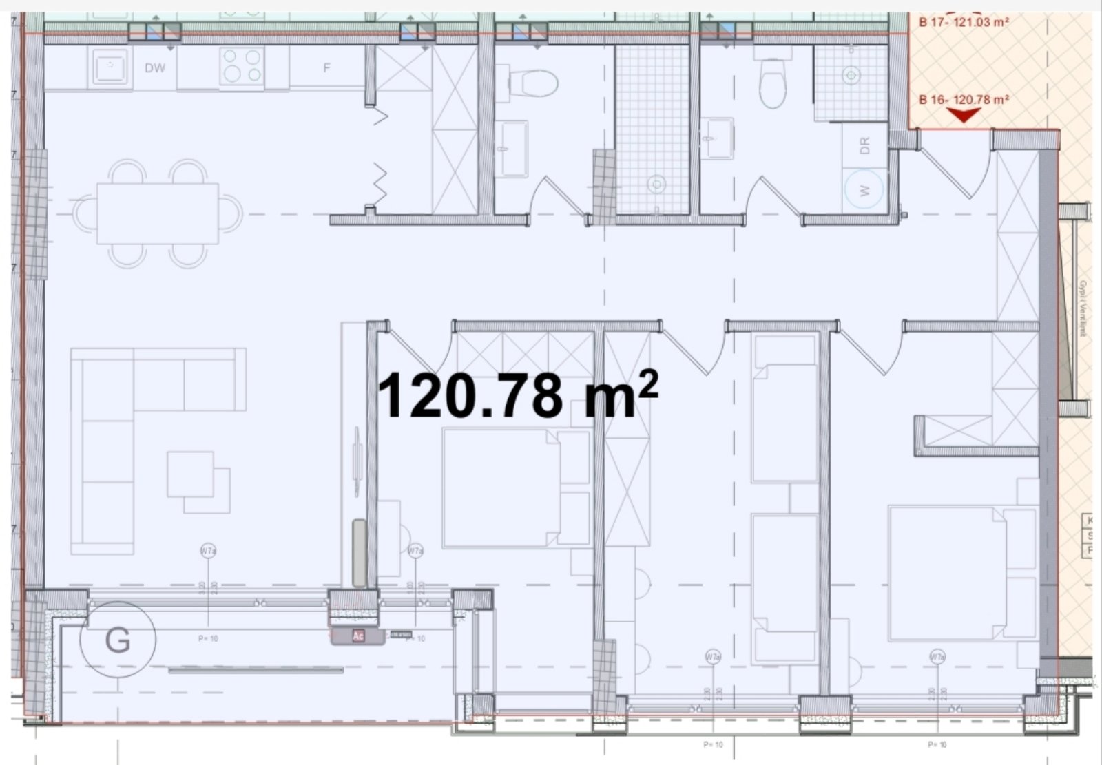 Banesë në shitje 120.78m² në lagjen Kalabria